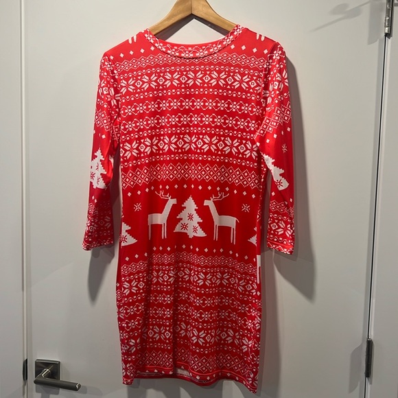 Christmas Bodycon Reindeer Dress - Picture 2 of 7